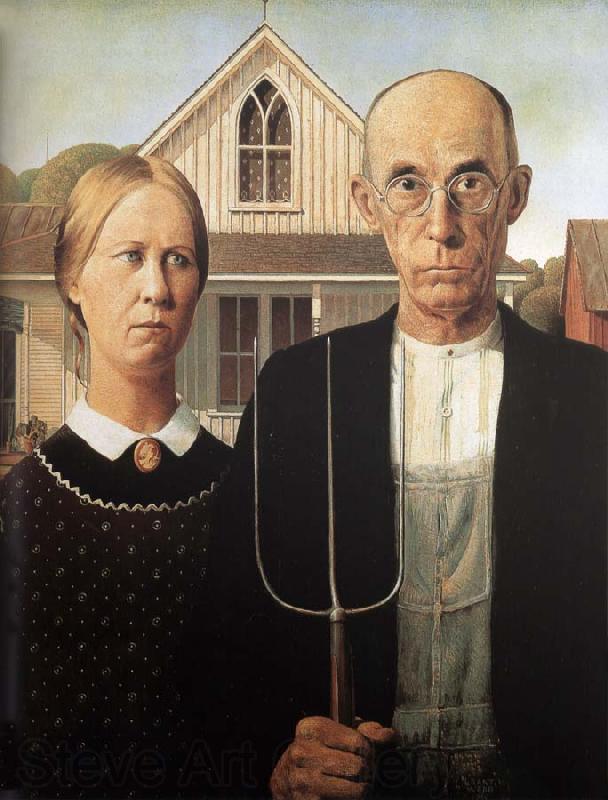 Grant Wood America-s Gothic Norge oil painting art